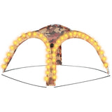 ZNTS Party Tent with LED and 4 Sidewalls 3.6x3.6x2.3 m Camouflage 93078