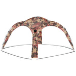 ZNTS Party Tent with LED and 4 Sidewalls 3.6x3.6x2.3 m Camouflage 93078