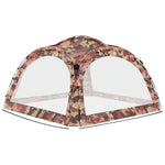 ZNTS Party Tent with LED and 4 Sidewalls 3.6x3.6x2.3 m Camouflage 93078