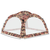 ZNTS Party Tent with LED and 4 Sidewalls 3.6x3.6x2.3 m Camouflage 93078