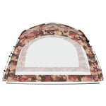 ZNTS Party Tent with LED and 4 Sidewalls 3.6x3.6x2.3 m Camouflage 93078