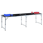 ZNTS Folding Beer Pong Table with Cups and Balls 240 cm 3056793