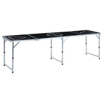 ZNTS Folding Beer Pong Table with Cups and Balls 240 cm 3056793