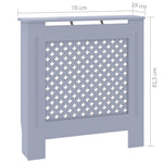 ZNTS MDF Radiator Cover Grey 78 cm 325569