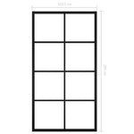 ZNTS Sliding Door Aluminium and ESG Glass with Hardware 102.5x205cm 3056805