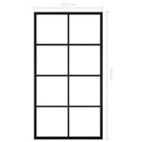 ZNTS Sliding Door Aluminium and ESG Glass with Hardware 102.5x205cm 3056805