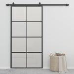ZNTS Sliding Door Aluminium and ESG Glass with Hardware 102.5x205cm 3056805