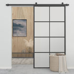 ZNTS Sliding Door Aluminium and ESG Glass with Hardware 102.5x205cm 3056805