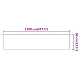 ZNTS Vertical Awning Beige 60x1200 cm Oxford Fabric 148254