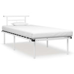 ZNTS Bed Frame White Metal 90x200 cm 324821