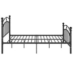 ZNTS Bed Frame without Mattress Black Metal 120x200 cm 324973
