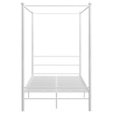 ZNTS Canopy Bed Frame White Metal 140x200 cm 325061
