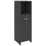 ZNTS 4 Piece Bathroom Furniture Set Grey Engineered Wood 3056882