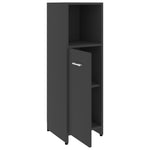 ZNTS 4 Piece Bathroom Furniture Set Grey Engineered Wood 3056882