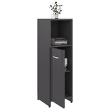 ZNTS 4 Piece Bathroom Furniture Set High Gloss Grey Engineered Wood 3056888