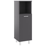 ZNTS 4 Piece Bathroom Furniture Set Grey Engineered Wood 3056900