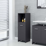ZNTS 3 Piece Bathroom Furniture Set Grey Engineered Wood 3056909