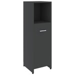 ZNTS 3 Piece Bathroom Furniture Set Grey Engineered Wood 3056909