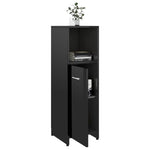 ZNTS 3 Piece Bathroom Furniture Set High Gloss Black Engineered Wood 3056914