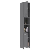 ZNTS 3 Piece Bathroom Furniture Set Grey Engineered Wood 3056918