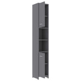 ZNTS 3 Piece Bathroom Furniture Set Grey Engineered Wood 3056918