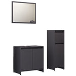 ZNTS 3 Piece Bathroom Furniture Set Grey Engineered Wood 3056927