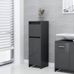 ZNTS 3 Piece Bathroom Furniture Set Grey Engineered Wood 3056927