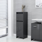 ZNTS 3 Piece Bathroom Furniture Set Grey Engineered Wood 3056927