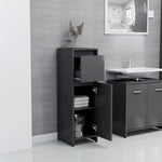 ZNTS 3 Piece Bathroom Furniture Set Grey Engineered Wood 3056927