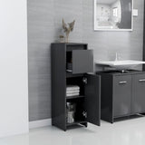 ZNTS 3 Piece Bathroom Furniture Set Grey Engineered Wood 3056927