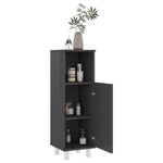 ZNTS 3 Piece Bathroom Furniture Set High Gloss Grey Engineered Wood 3056951