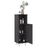 ZNTS 3 Piece Bathroom Furniture Set High Gloss Grey Engineered Wood 3056951