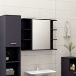 ZNTS 3 Piece Bathroom Furniture Set Grey Engineered Wood 3056954