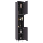 ZNTS 3 Piece Bathroom Furniture Set Grey Engineered Wood 3056954