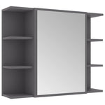 ZNTS 3 Piece Bathroom Furniture Set Grey Engineered Wood 3056954