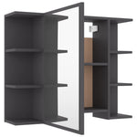 ZNTS 3 Piece Bathroom Furniture Set Grey Engineered Wood 3056954