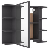 ZNTS 3 Piece Bathroom Furniture Set Grey Engineered Wood 3056954