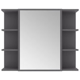 ZNTS 3 Piece Bathroom Furniture Set Grey Engineered Wood 3056954