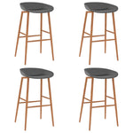 ZNTS 5 Piece Bar Set Black and Grey 3057386