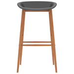 ZNTS 5 Piece Bar Set Black and Grey 3057386