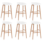 ZNTS 7 Piece Bar Set White 3057427