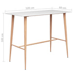 ZNTS 5 Piece Bar Set White and Grey 3057442