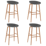 ZNTS 5 Piece Bar Set White and Grey 3057442