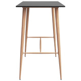 ZNTS 5 Piece Bar Set Black and Grey 3057470
