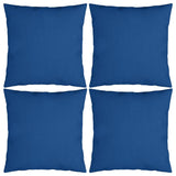 ZNTS Throw Pillows 4 pcs Royal Blue 60x60 cm Fabric 314363