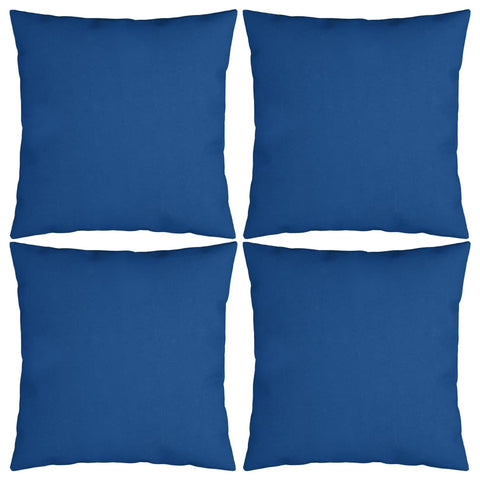 ZNTS Throw Pillows 4 pcs Royal Blue 60x60 cm Fabric 314363