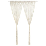ZNTS Macrame Curtain 140x240 cm Cotton 323976