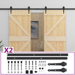 ZNTS Sliding Door with Hardware Set 90x210 cm Solid Pine Wood 3057589
