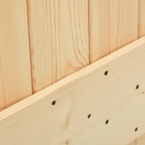 ZNTS Sliding Door with Hardware Set 90x210 cm Solid Pine Wood 3057589