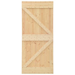 ZNTS Sliding Door with Hardware Set 90x210 cm Solid Pine Wood 3057589